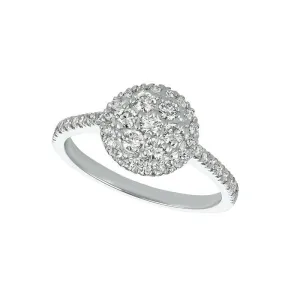 0.75 Carat Natural Diamond Ring G SI 14K White Gold
