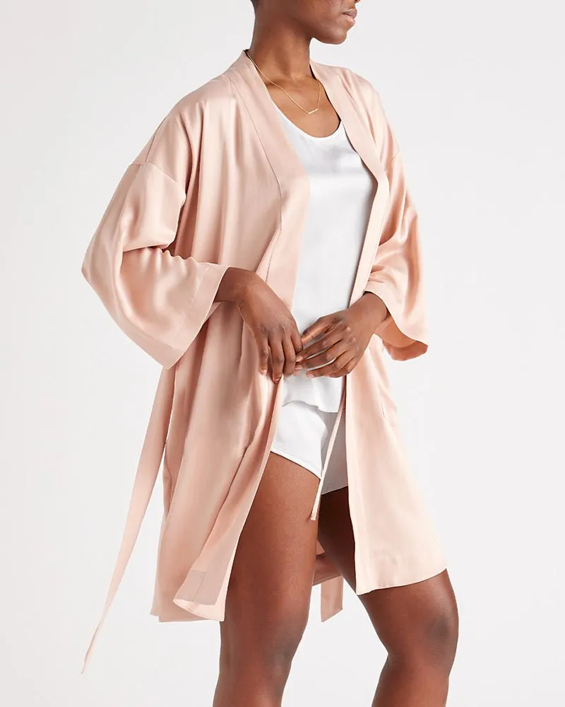 100% Washable Silk Robe Loungewear