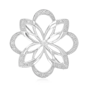 1/4 cttw Diamond Brooch Pin in 14K Gold