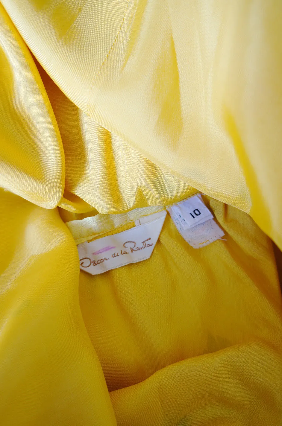 1970s Oscar De La Renta Silk Maxi Dress
