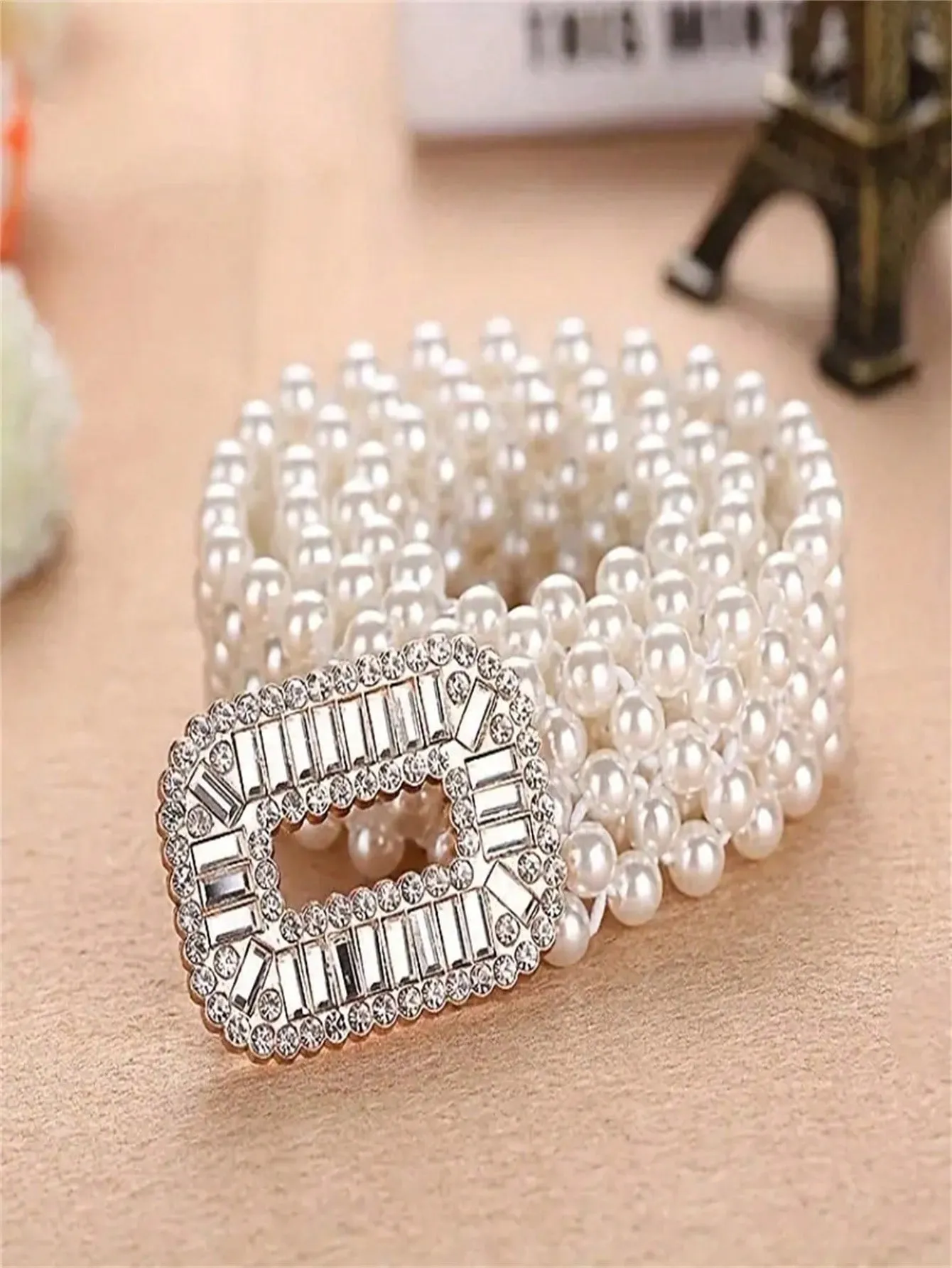 1pc White Pearl Waist Chain Belt- FD ⚡