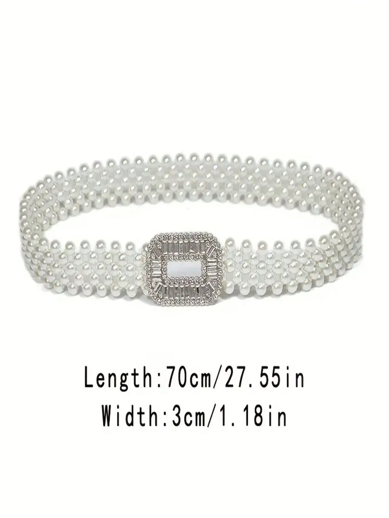 1pc White Pearl Waist Chain Belt- FD ⚡