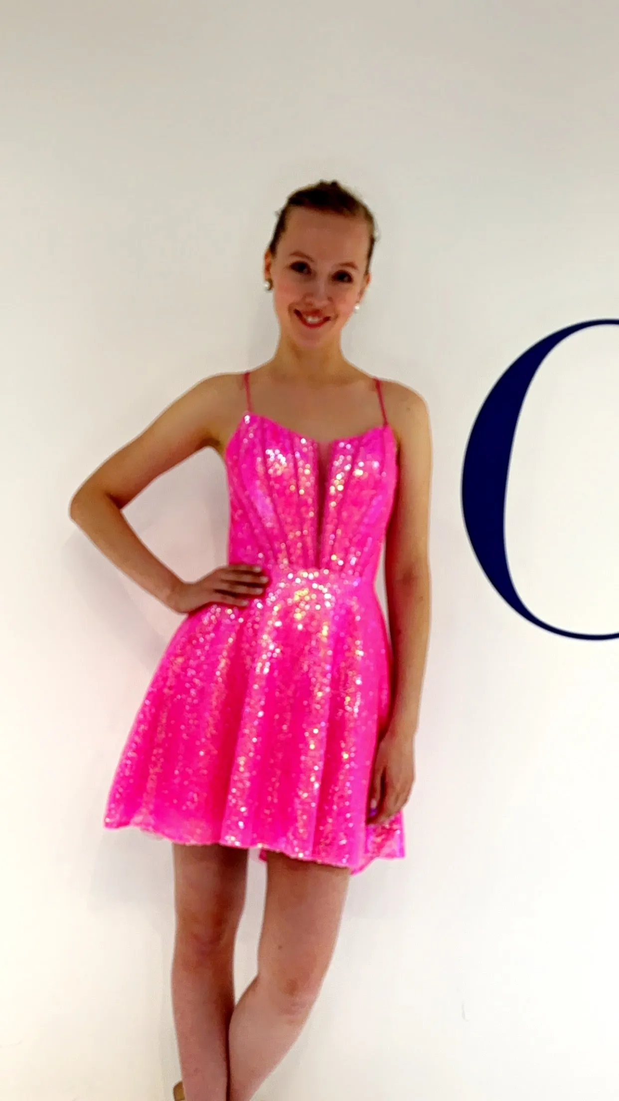 3324 Hot Pink By Colors Dress