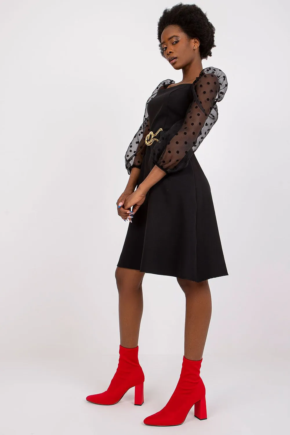 3/4 sleeves elegant evening dress