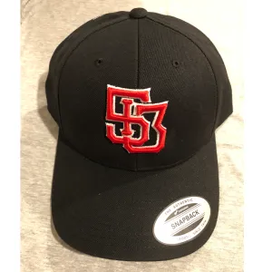 513 Monogram hat - black/red