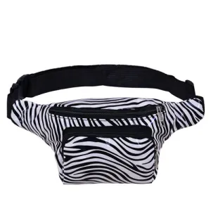 80s/90s Zebra Print PU Festival Bum Bag