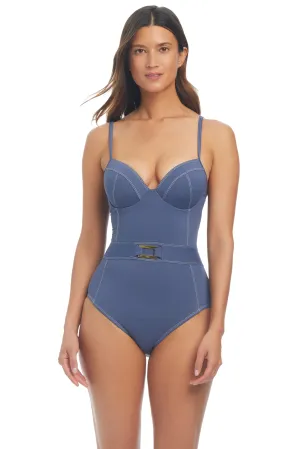 A Fine Line Over The Shoulder Underwire with Molded Cups One-Piece Swimsuit