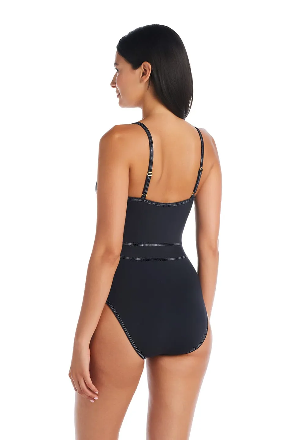 A Fine Line Over The Shoulder Underwire with Molded Cups One-Piece Swimsuit