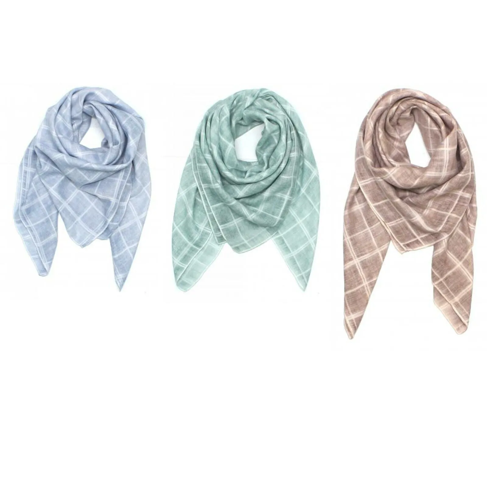 A New Day Women's Check Plaid Windowpane Scarf