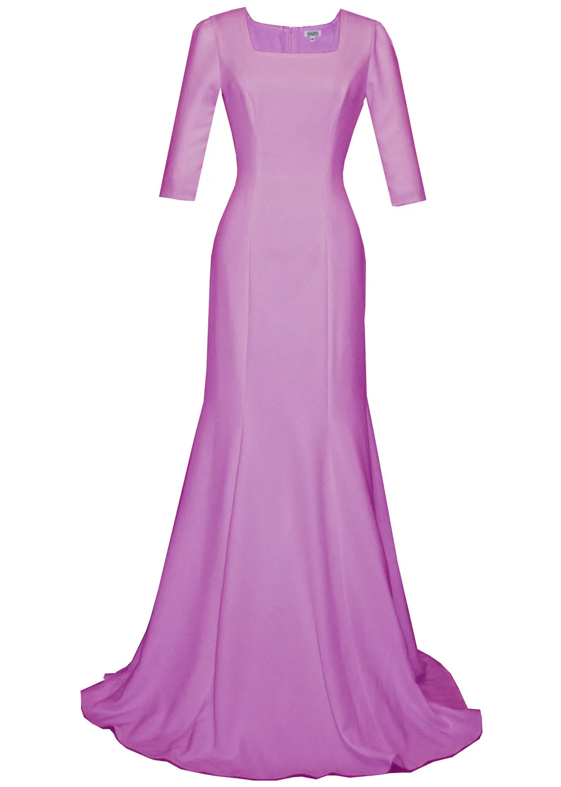 Aletheia Dusty Blue Gown with Sleeves