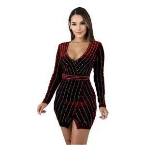 Alexa Velvet Stylish Wrap Dress