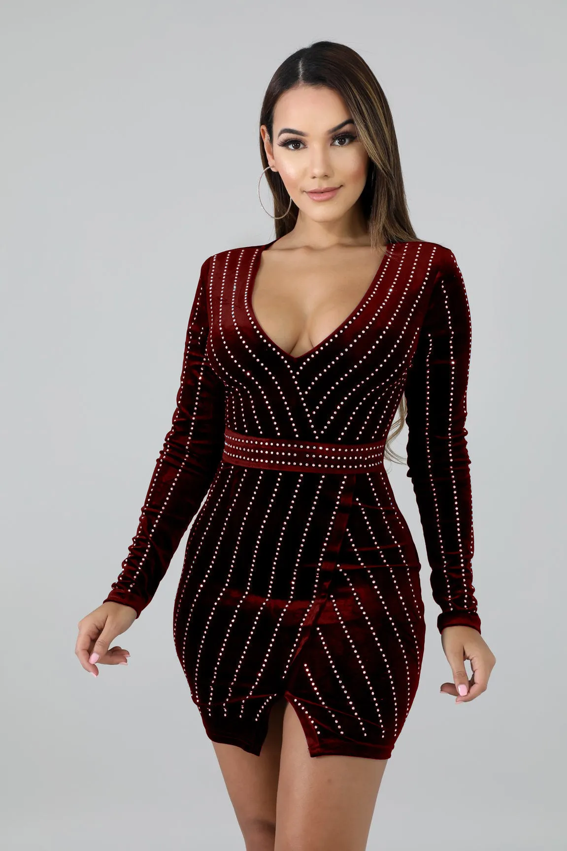 Alexa Velvet Stylish Wrap Dress