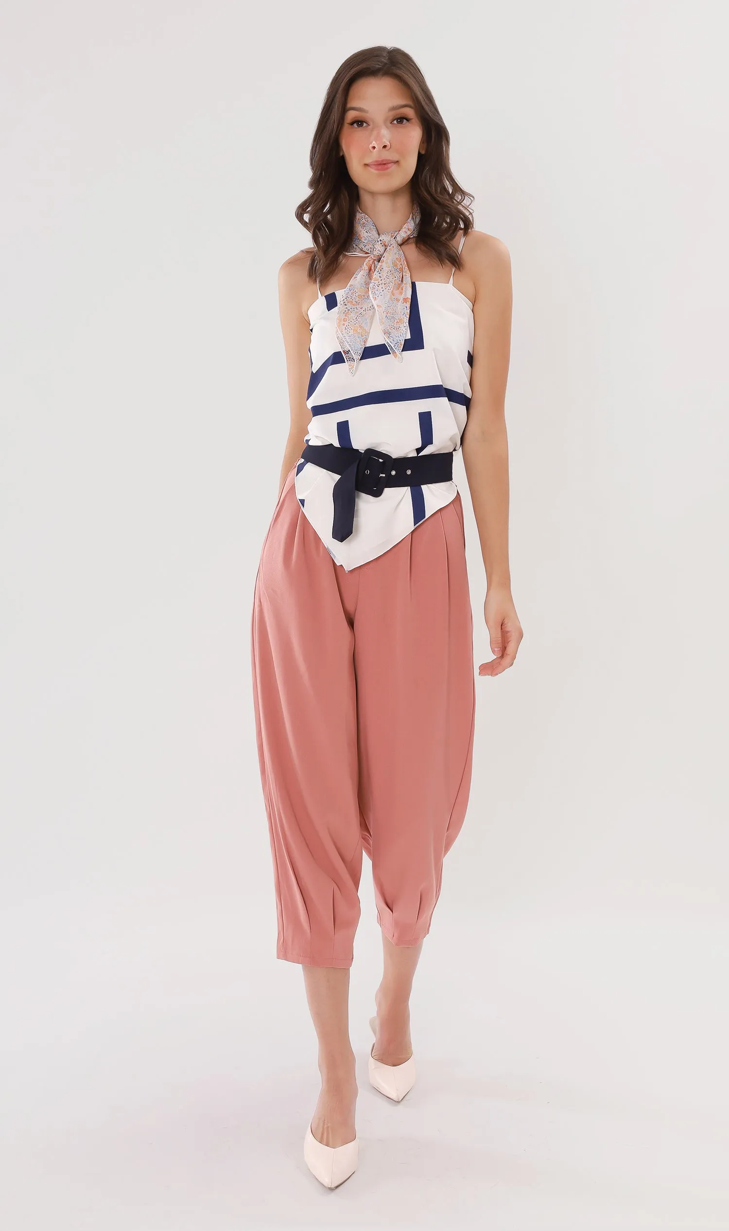 ALLEGRA 2-way Self-tie Scarf Top (Abstract 2)