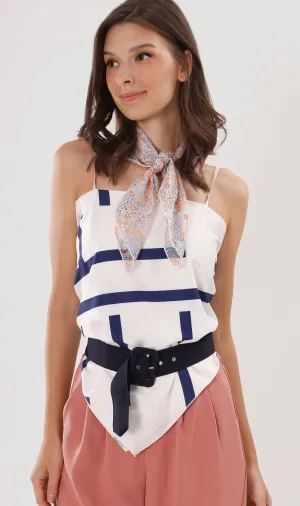 ALLEGRA 2-way Self-tie Scarf Top (Abstract 2)