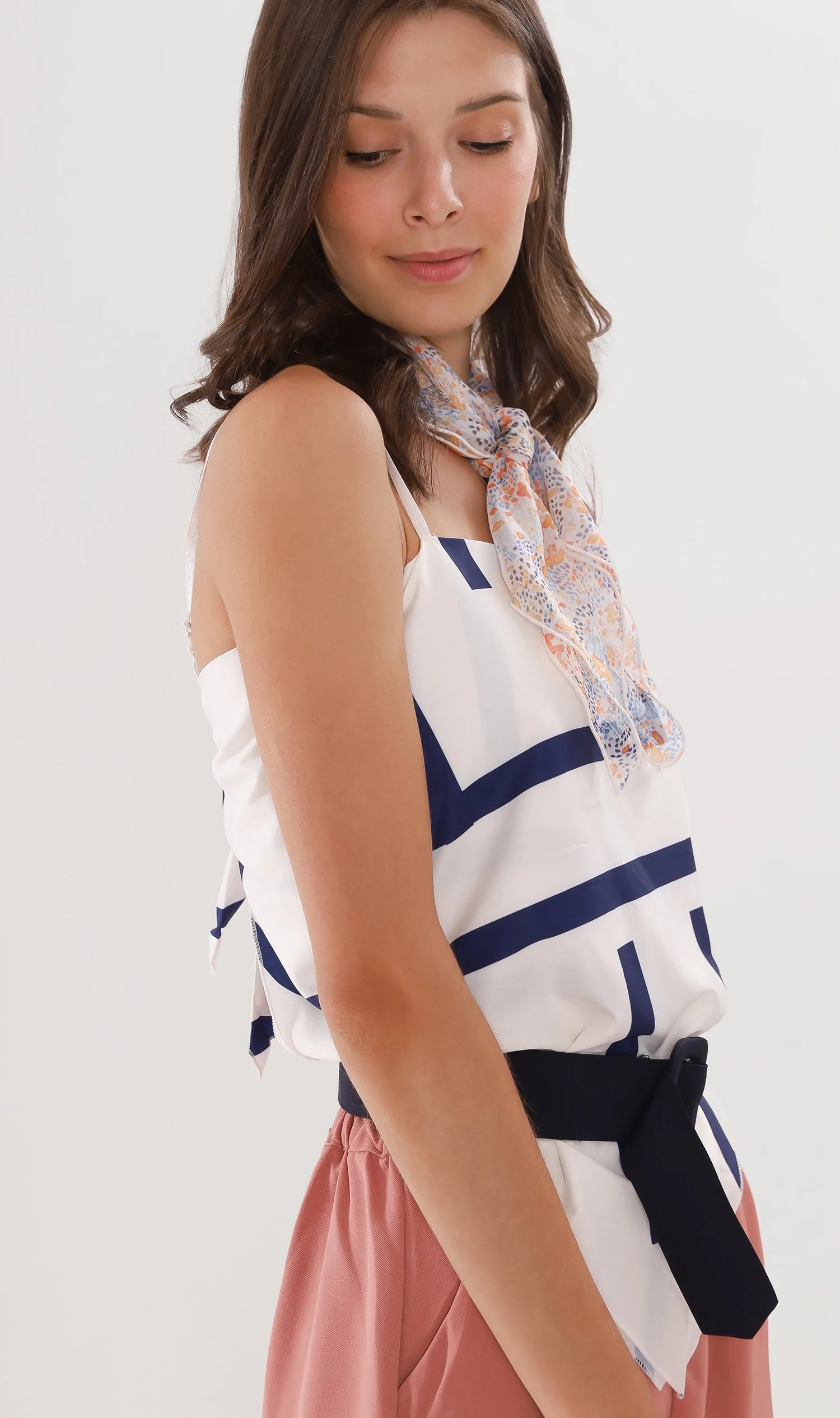 ALLEGRA 2-way Self-tie Scarf Top (Abstract 2)