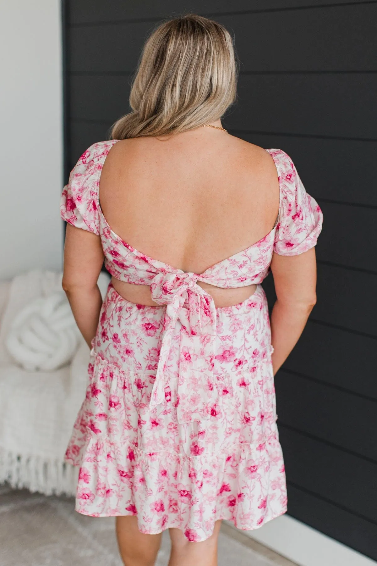 Always Enough Floral Mini Dress- Pink