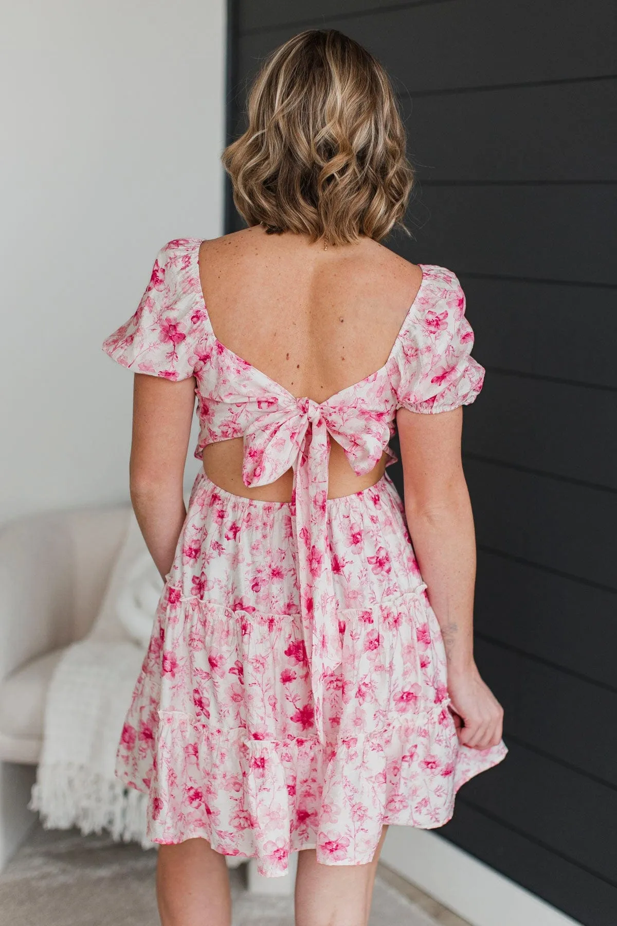 Always Enough Floral Mini Dress- Pink
