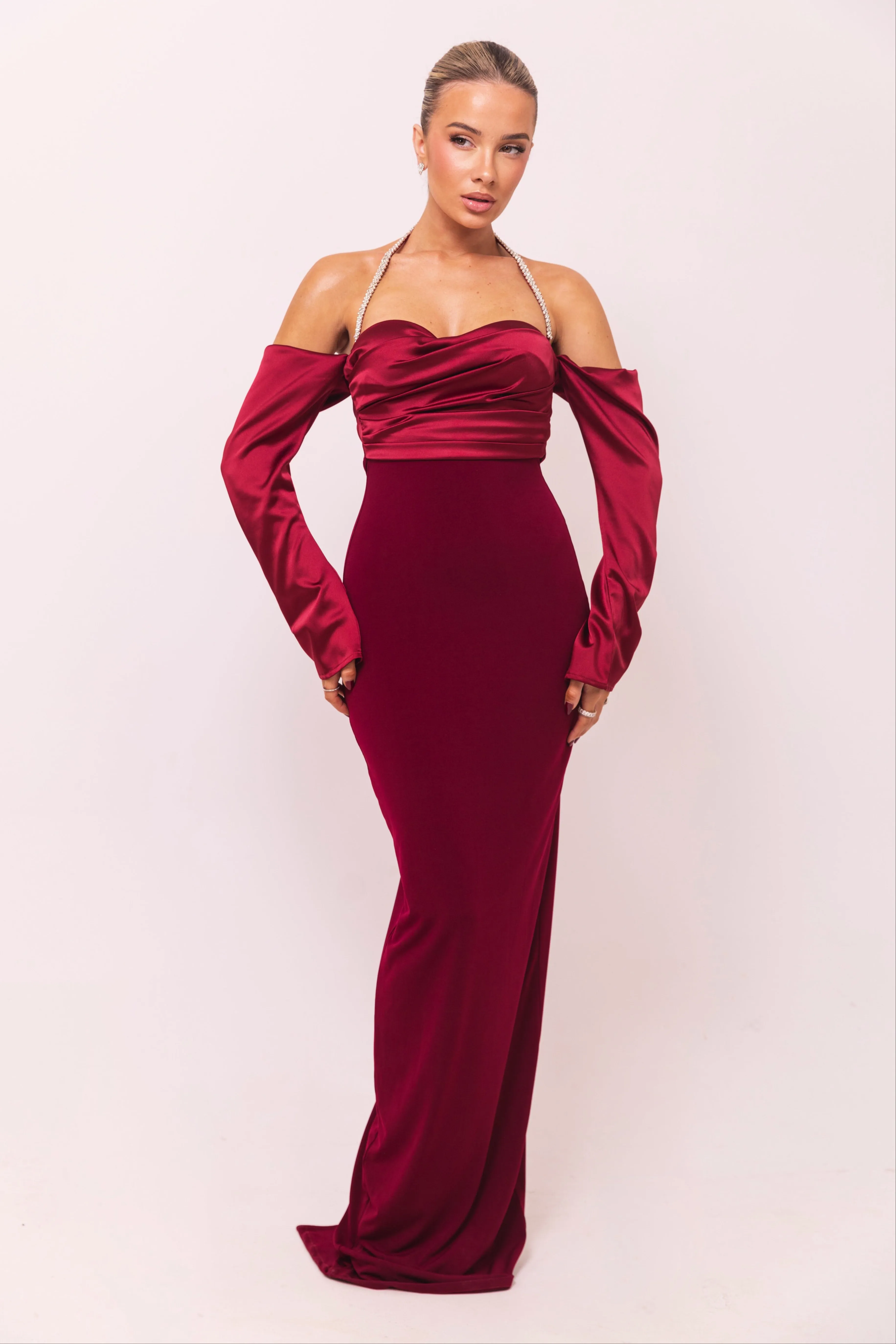 Alyssia Maroon Dress