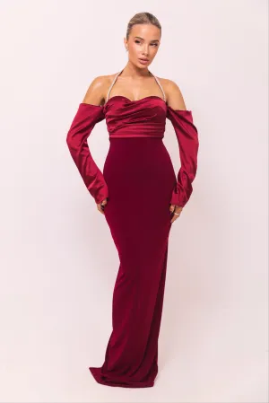 Alyssia Maroon Dress