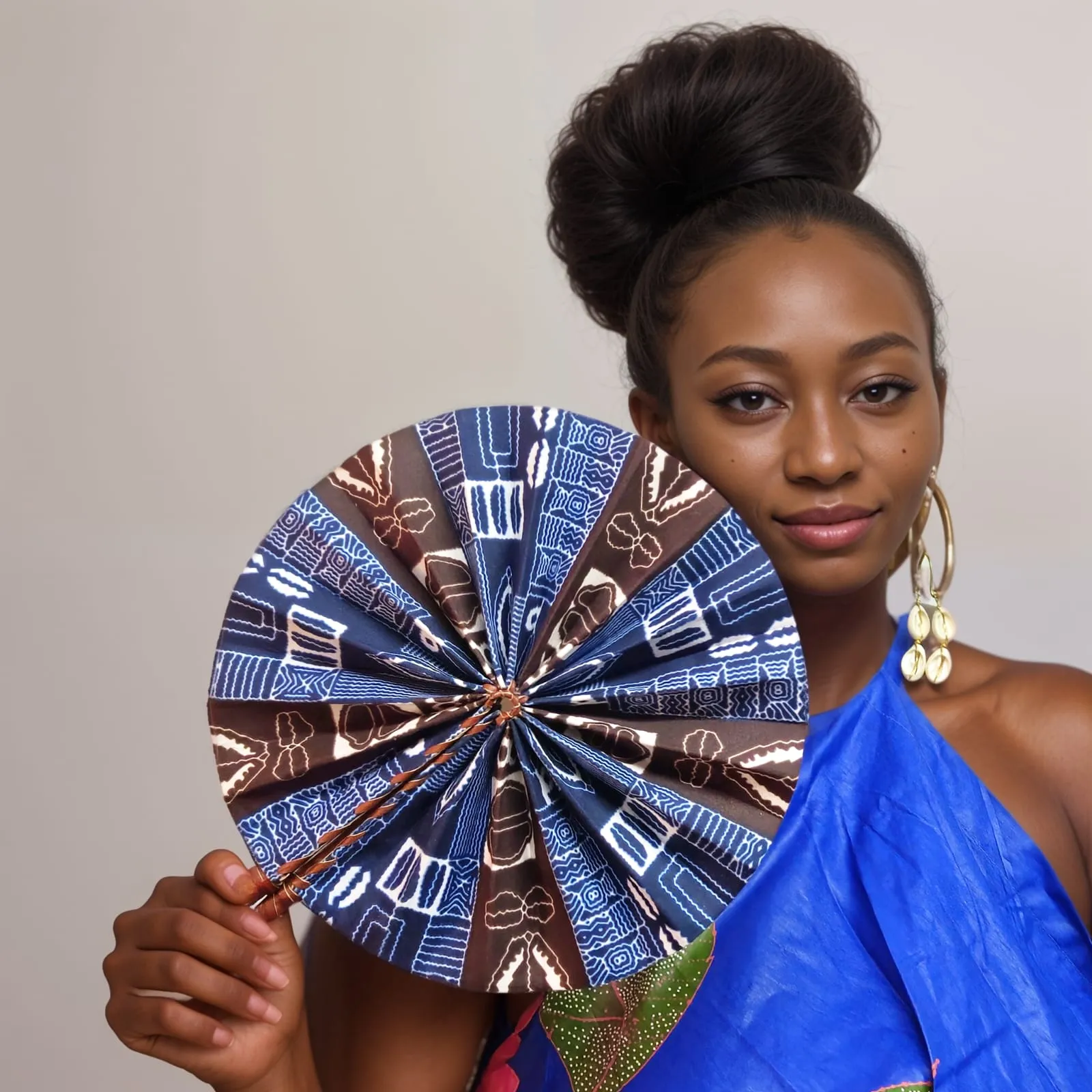 Ankara Scarf with Matching Fan Set