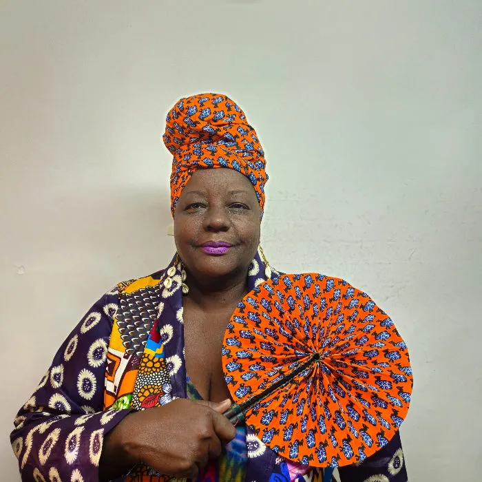 Ankara Scarf with Matching Fan Set