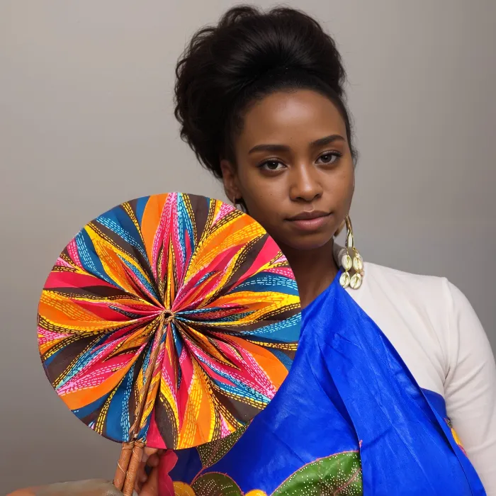 Ankara Scarf with Matching Fan Set