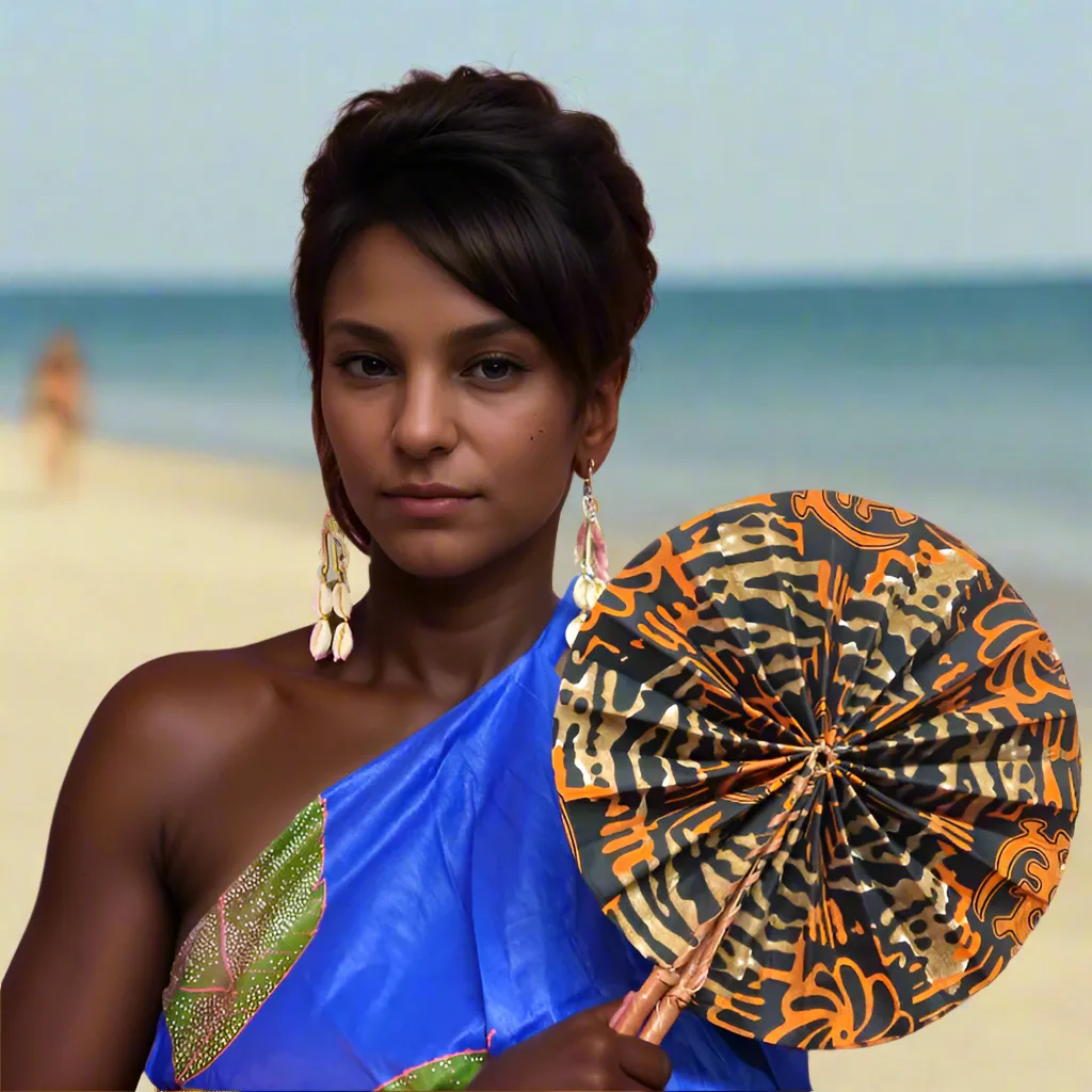 Ankara Scarf with Matching Fan Set