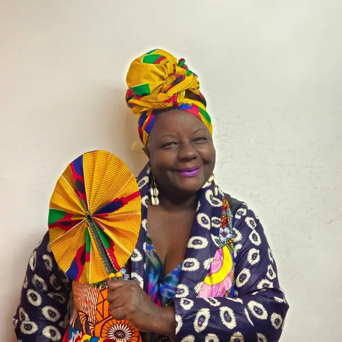 Ankara Scarf with Matching Fan Set