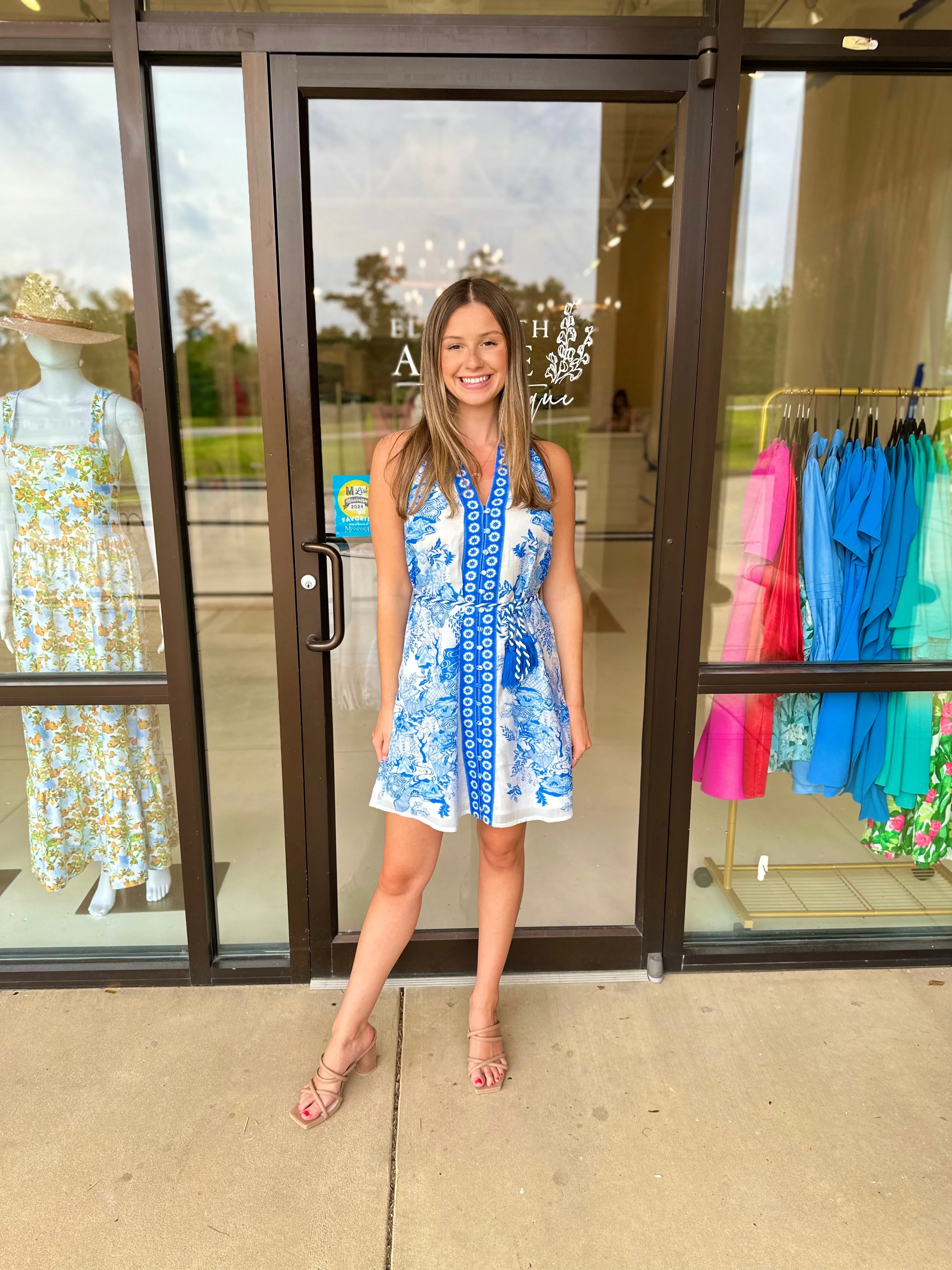 Anna Cate Etta Dress Blue Forest