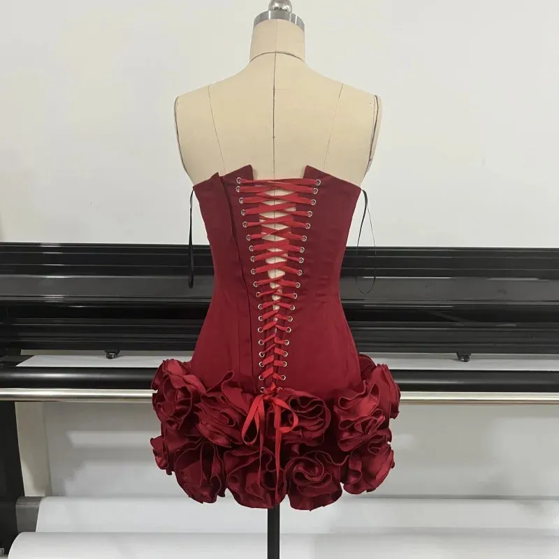 Autumn Strapless Party Dress