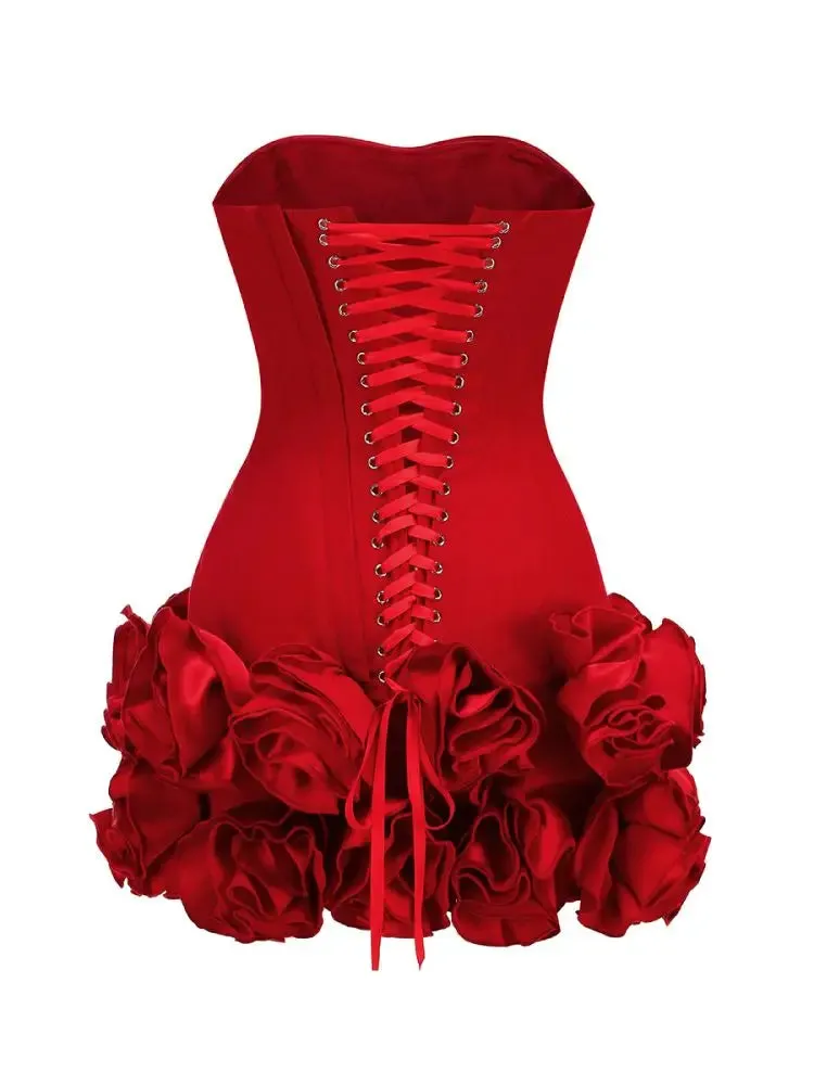 Autumn Strapless Party Dress