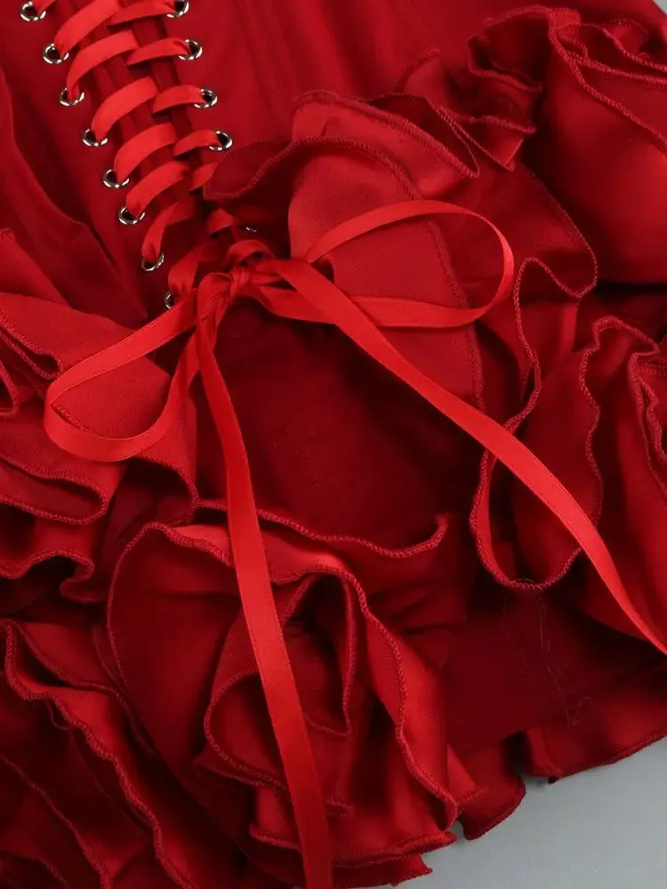 Autumn Strapless Party Dress