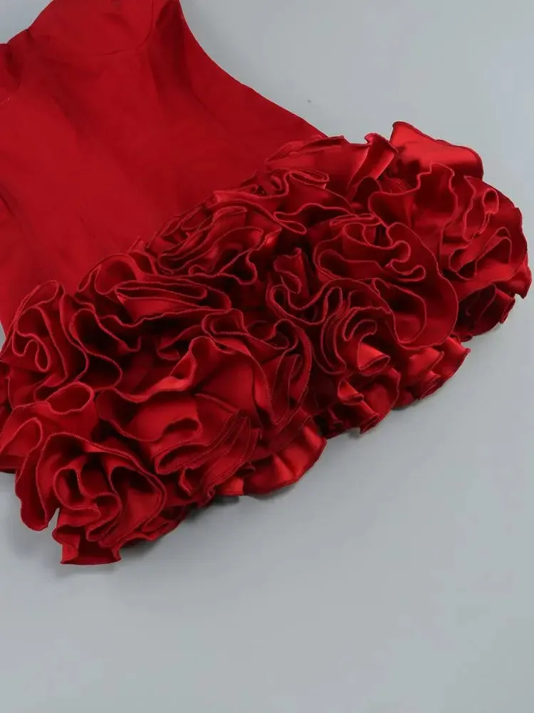 Autumn Strapless Party Dress