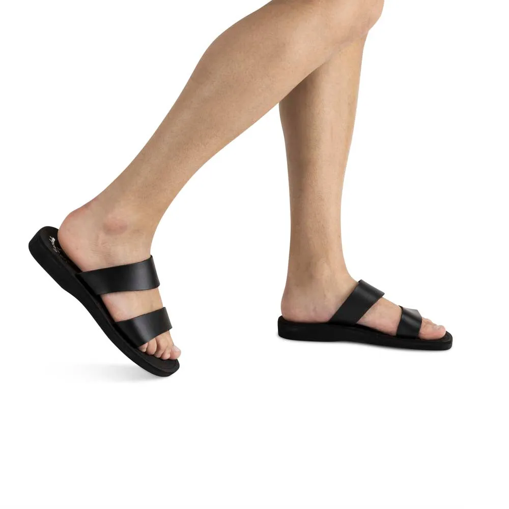 Aviv Vegan - Leather Alternative Sandal | Black