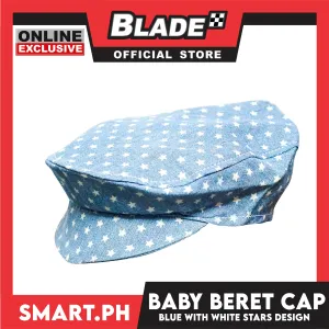 Baby Beret Cap Star Design (Blue)