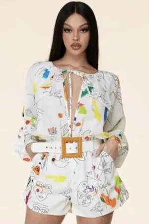 Baloa Art Painting Romper BIG ✨ MONTH ✨ SALE ✨