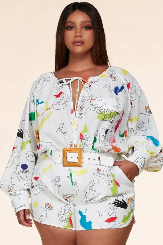 Baloa Art Painting Romper BIG ✨ MONTH ✨ SALE ✨
