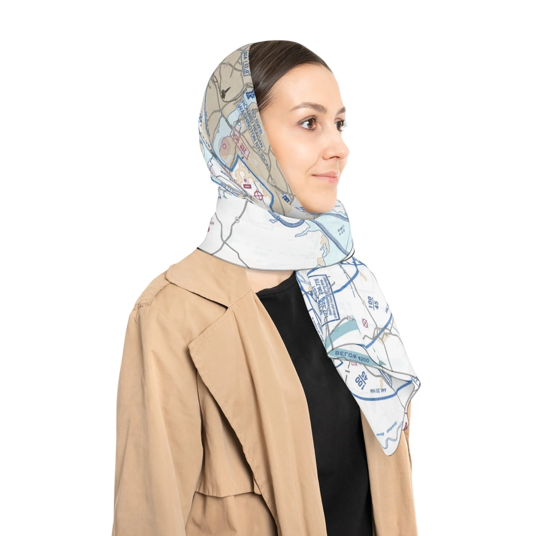 Baltimore-Washington Flyway Chart poly scarf