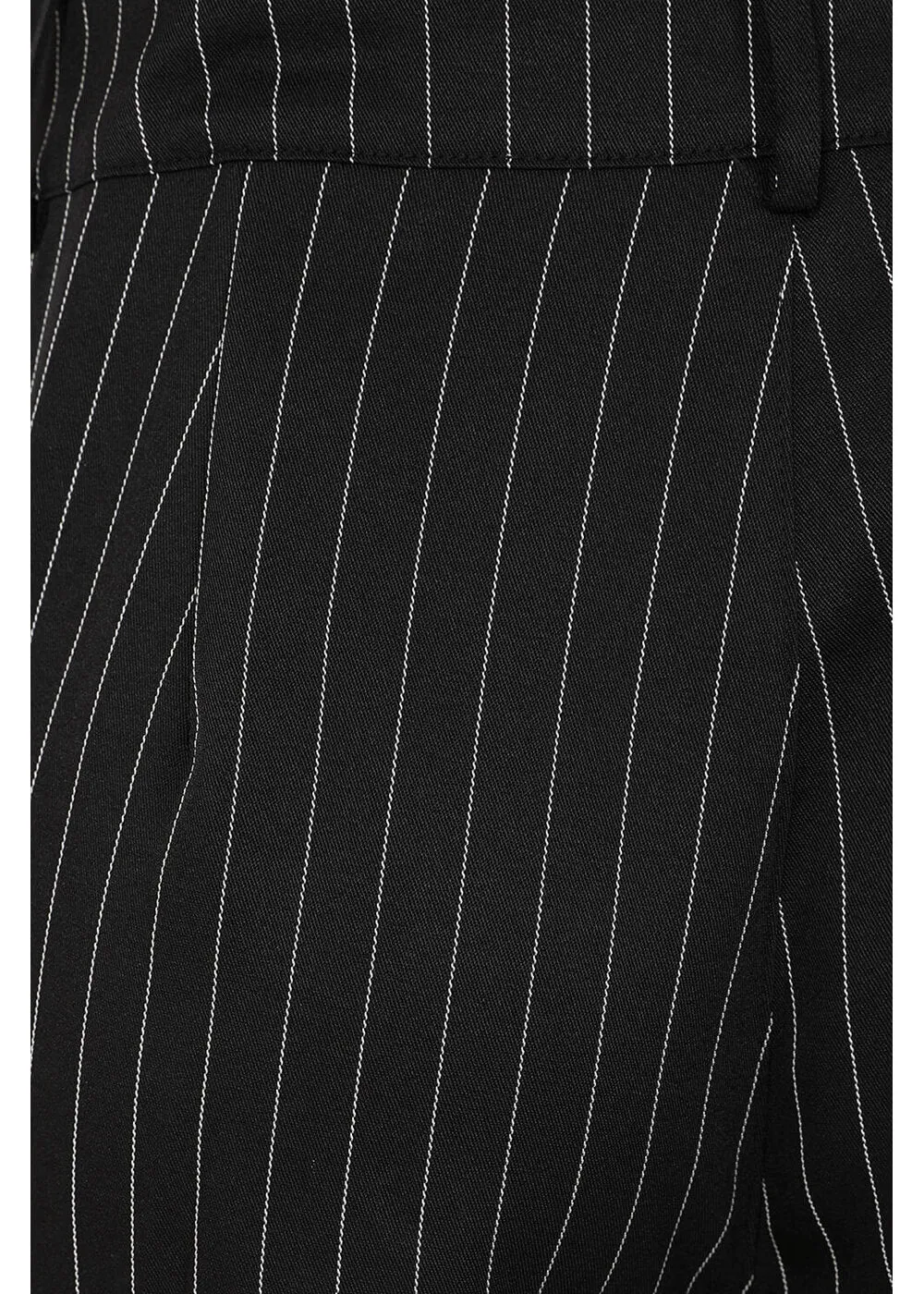 Banned Pinstripe Goals 40's Trousers Black