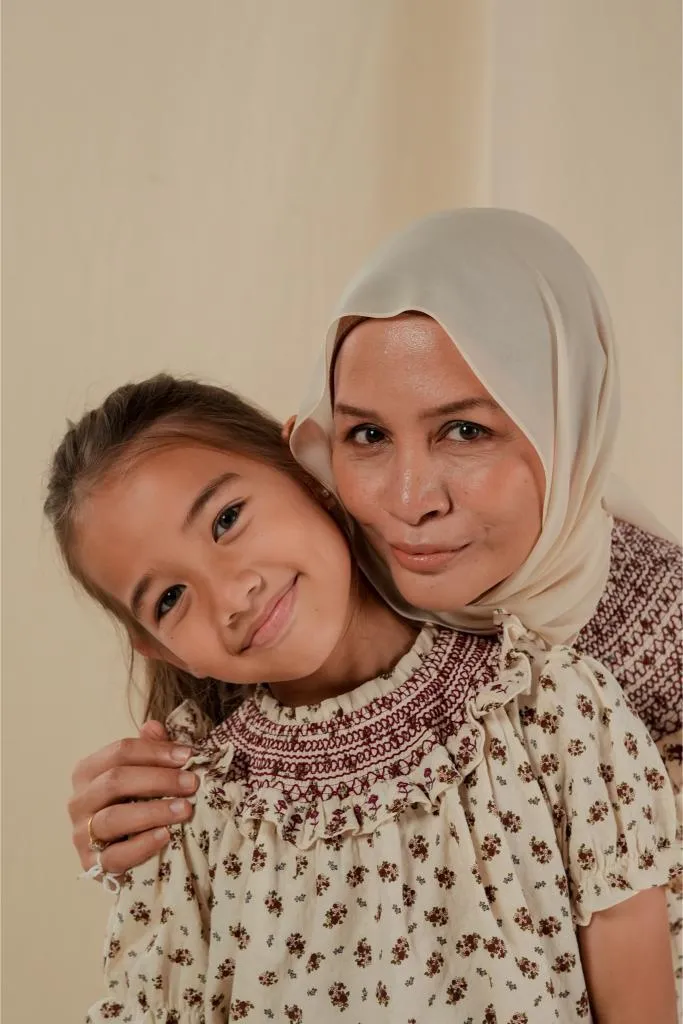BEA KURUNG IN BURGUNDY FLORAL