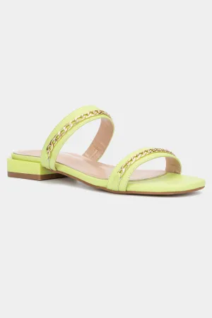 Becki Chain Embellished Slides
