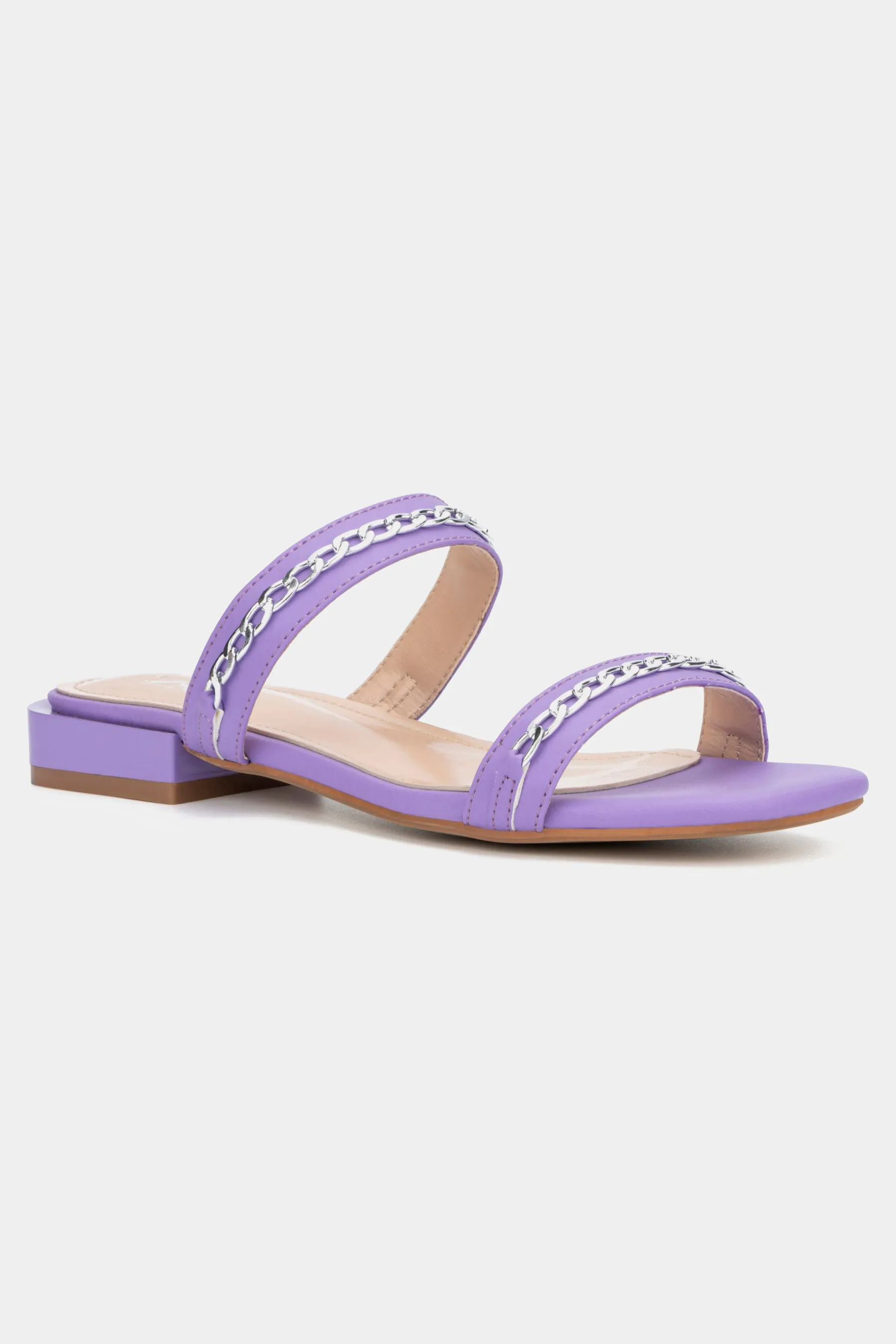 Becki Chain Embellished Slides