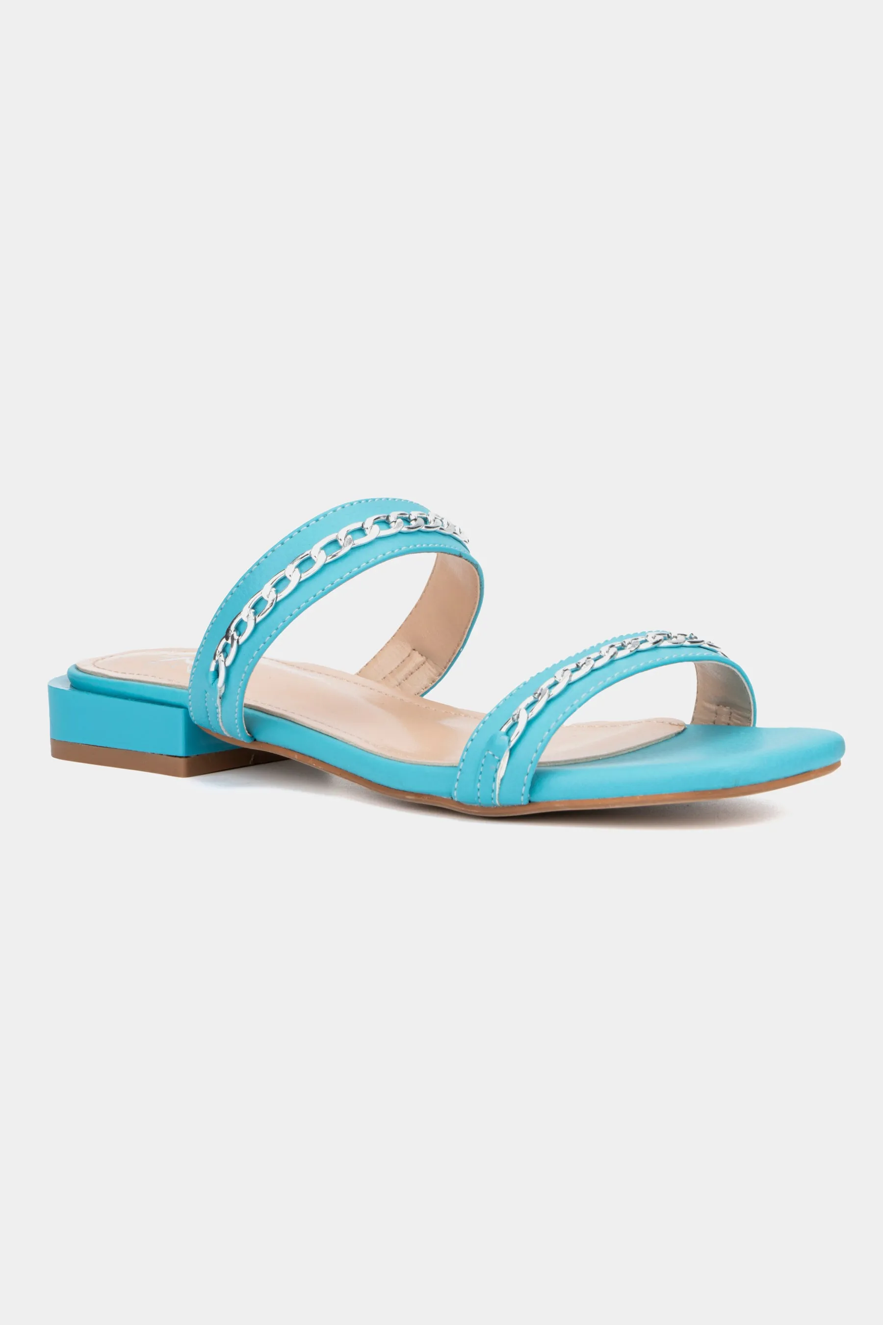 Becki Chain Embellished Slides