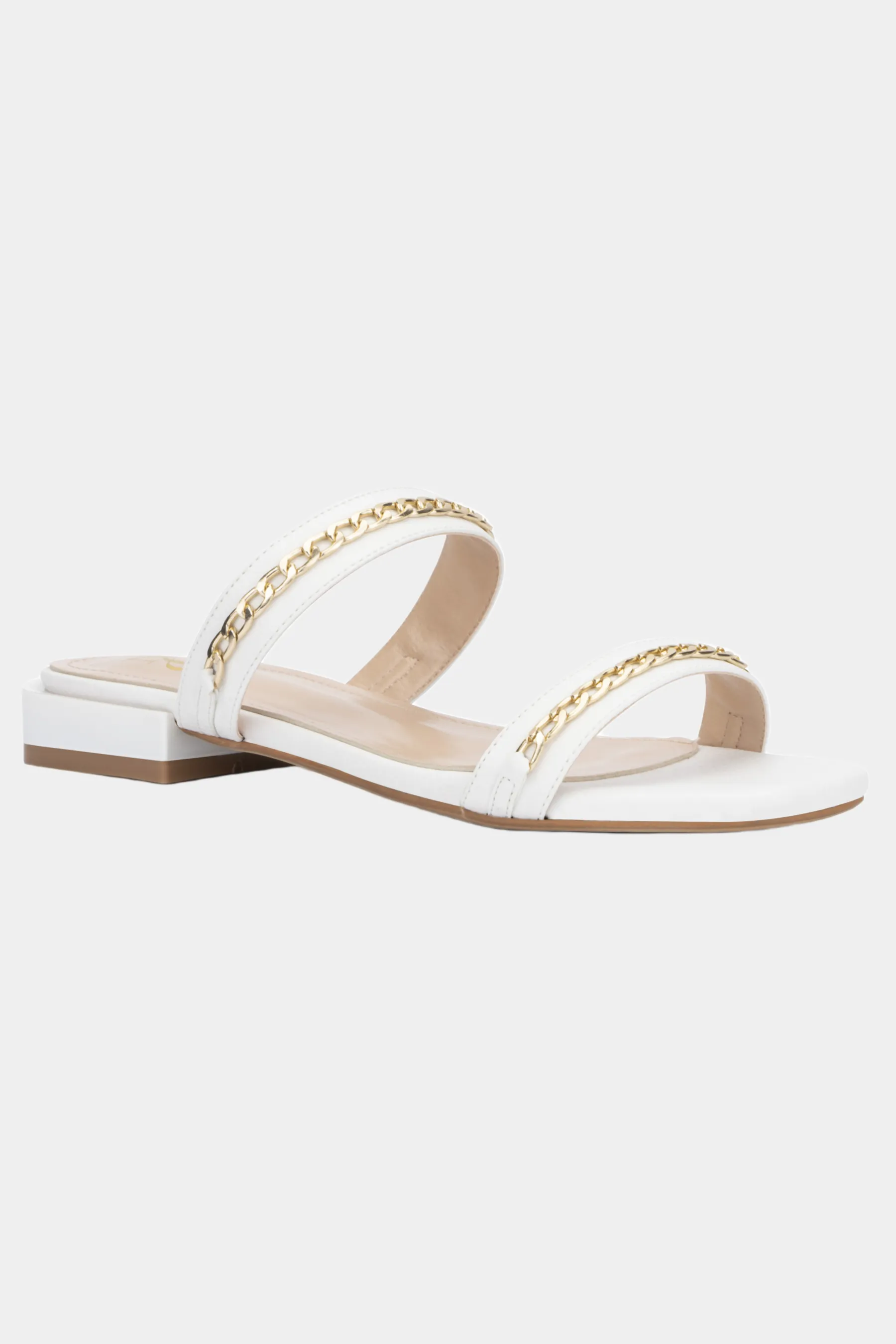 Becki Chain Embellished Slides