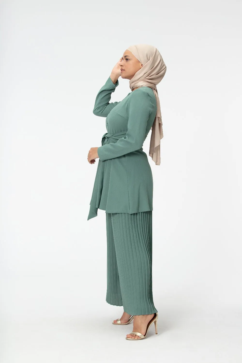 Bella Modest Pant Set | Basil