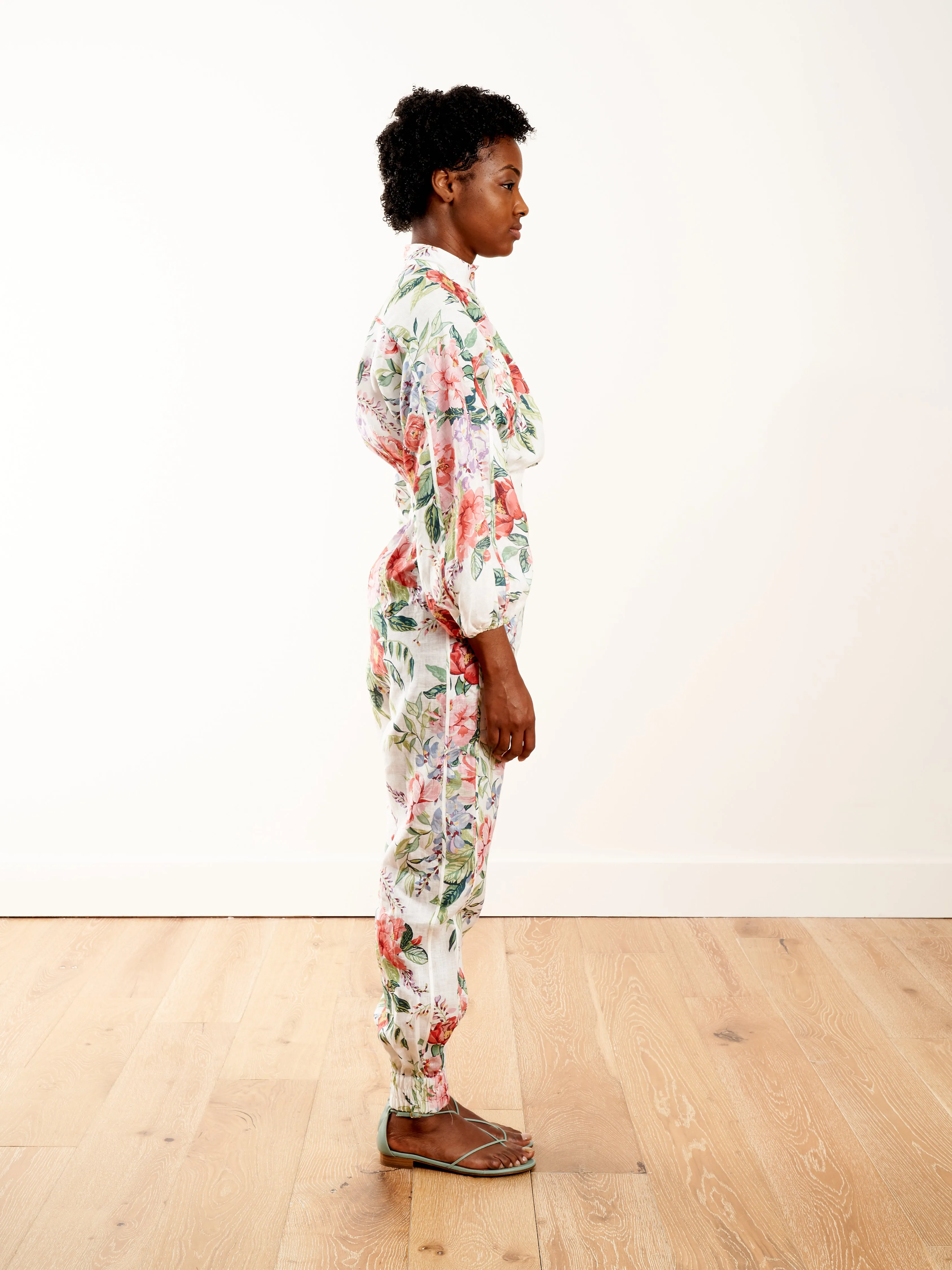bellitude boilersuit - ivory floral