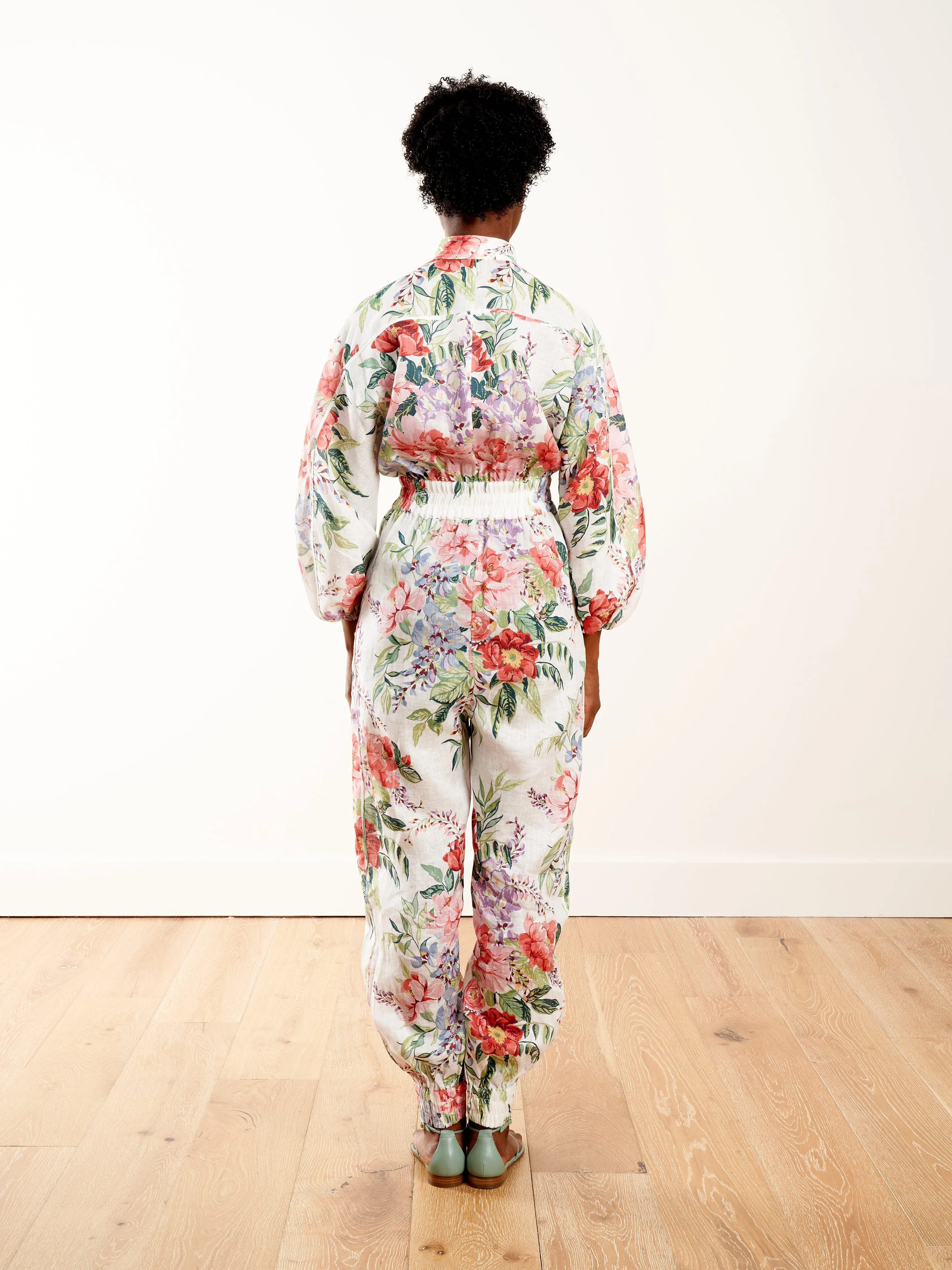 bellitude boilersuit - ivory floral