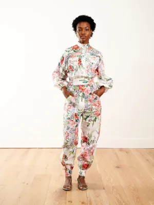 bellitude boilersuit - ivory floral