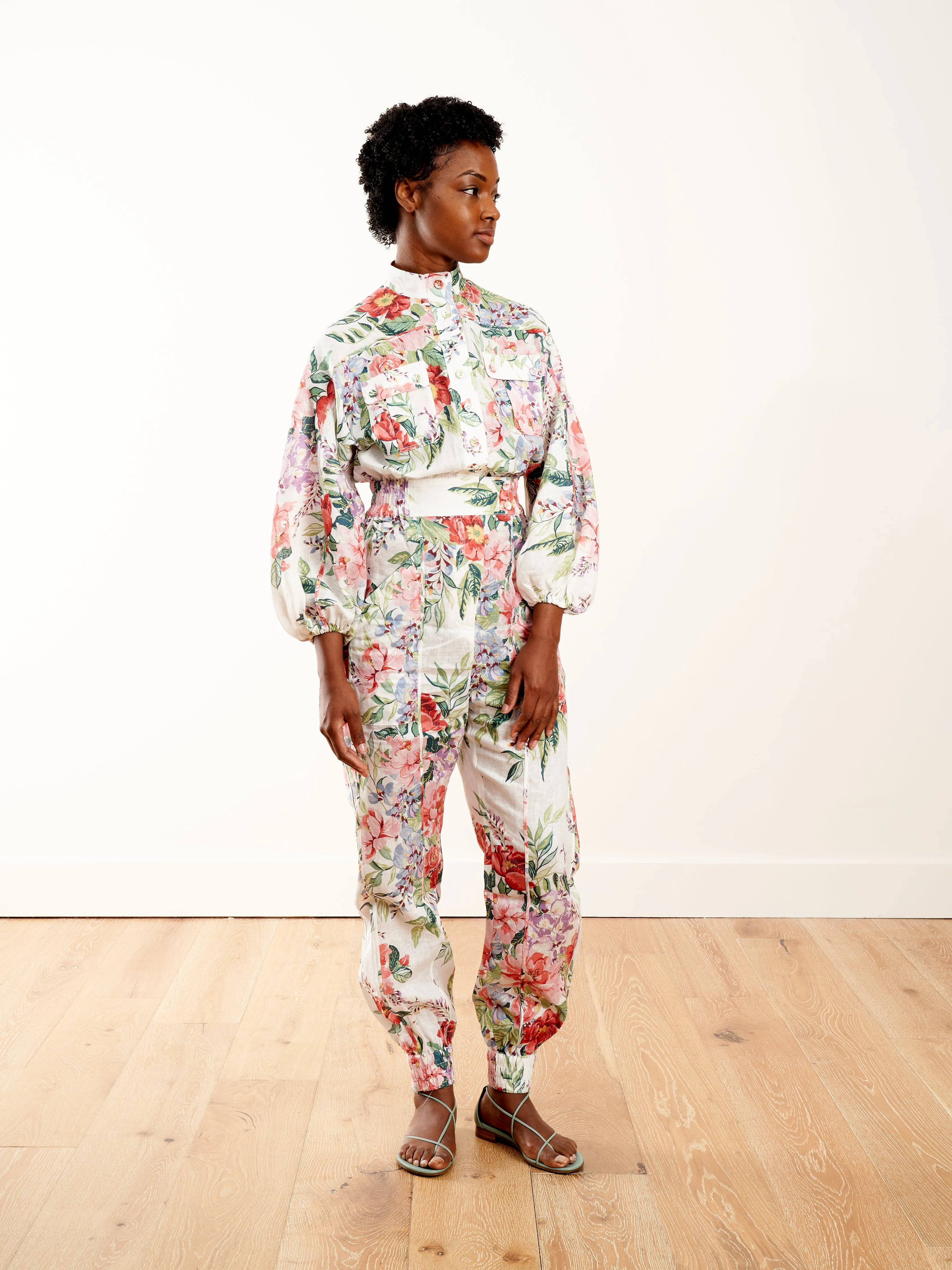 bellitude boilersuit - ivory floral