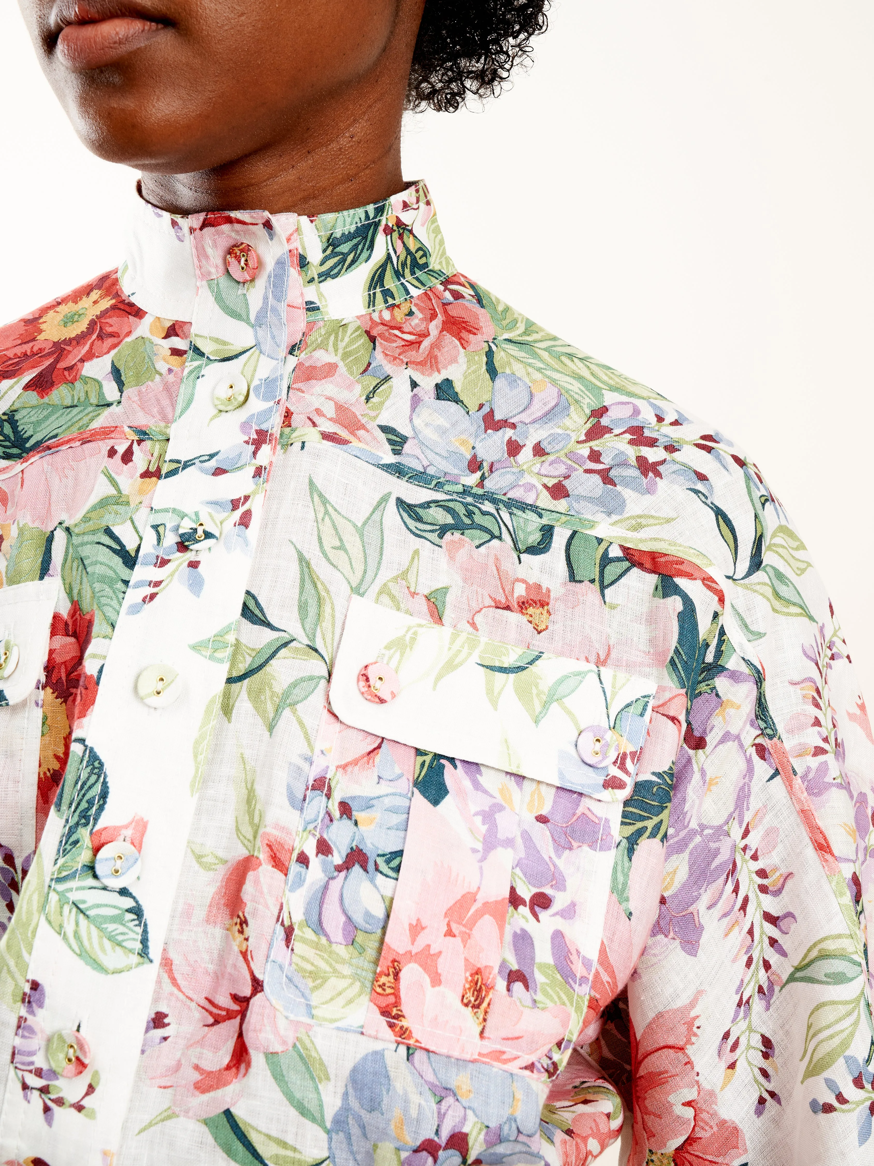 bellitude boilersuit - ivory floral
